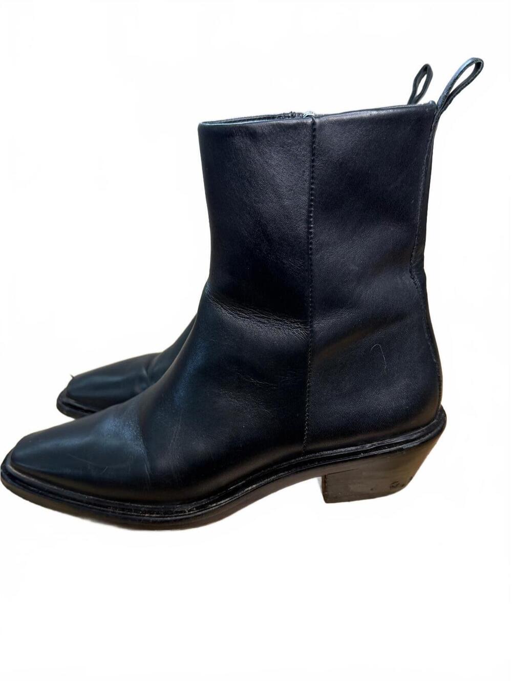 Everlane Women's Black Leather Havana Boot Size 8 Western Minimalist